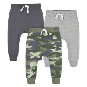 Gerber Baby Boys' Toddler 3-Pack Jogger Pants NWT